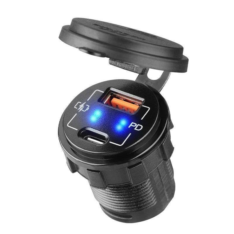 Bluejw Professional Dual QC3.0 & USB-C PD Car Charger, Quick Charge 2-USB Ports, Fast Automobile Charger Adapter - Image 2